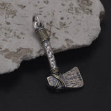 925 Sterling Silver Nordic Viking Axe Pendant Necklace Antiqued Retro Punk Celtic Trendy Male Boy Amulet Jewelry Gifts