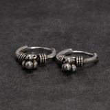 10mm Ear Bone Earrings 925 Sterling Silver Hoop Earrings For Women Ear Buckle Small Earlobe Earrings Mens Retro Punk Jewelry