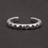 925 Sterling Silver Minimalist Retro Geometric Ring for Women Men Rivet Rings Opening Type Adjustable Punk Creative Jewelry Gift