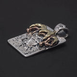 925 Sterling Silver Joker Pendant Necklace for Men Poker Cards Clown Retro Hip Hop Punk Rock Male Jewelry Gift