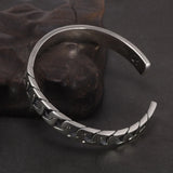 Handmade S925 Sterling Silver Bracelet Retro Hollow Weaving Twisted Glossy Bracelet Sterling Silver Jewelry for Men and Women