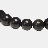 Natural Obsidian Three Coins Pi Yao Beaded Bracelet For Men And Women Gold Color Lucky Brave Troops Chinese Traditional Bracelet - GQTORCH Jewelry