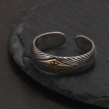 925 Sterling Silver Retro Eight Awn Star Ring for Men and Women Punk Geometric Wedding Band Fashion Vintage Jewelry