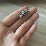 8mm Sanskrit Six Words Mantra Beads DIY Jewelry Making Accessories White Copper Handcraft Prayer Spacer Bells - GQTORCH Jewelry