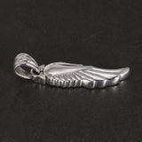 Genuine Pure 925 Sterling Silver Angel Wing Necklace Pendant Silver Male and Female Feather Wings High Jewelry