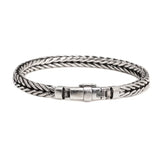 Guaranteed 925 Sterling Silver Bracelet Braided Chain with Plug Safety Buckle Keel Viking Jewelry for Men and Women