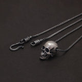 925 Sterling Silver Punk Gothic Skull Head Pendant DIY Necklace Bracelet Charms Beads Retro Hip Hop Rock Jewelry Accessories