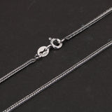 1.2mm Real 925 Sterling Silver Necklace Chain Men and Women Vintage Fox Tail Vintage Solid Thai Silver Italian Fine Jewelry