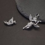 925 Retro Sterling Silver Cupid Pendant Men and Women Angel Necklace Pendant Gift Religious Jewelry