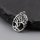 Real 925 Sterling Silver Tree of Life for Women Hollow Design Rings Earrings Pendant Jewelry Set Antient Viking Jewelry