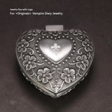 Vintage Alloy Jewelry Box Casket and Heart Shaped 9*7*4.5cm 6*6*3cm For Rings Pendants Necklace Gift Boxes