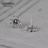 Retro Silver Jewelry S925 Silver Fashion Men and Women Simple Art Design Animal Spider Stud Earrings