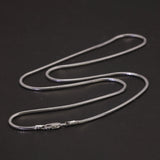 2mm Octagonal Snake Chain S925 Pure Silver Men's and Women's Sweater Necklace Bracelet Electroplated Platinum Minimalist Jewelry