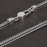 Real 925 Thai Silver Fox Tail Chain Men's and Women's Personalized Retro Punk Necklace and Bracelet Pure Silver Simple Jewelry