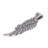Genuine Pure 925 Sterling Silver Angel Wing Necklace Pendant Silver Male and Female Feather Wings High Jewelry - GQTORCH Jewelry