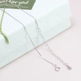 S925 Sterling Silver Necklace for Women Simple Fashion Snake Chain Elegant Female Jewelry