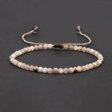 Handmade Natural Stone Small Beaded Bracelet for Women Men Adjustable Bohemia Delicate Daily Wristband Jewelry Clearance Sale