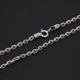 3mm Hook Lock O-Ring Chain Fashion Personality S925 Sterling Silver Single Cross Necklace Sweater Men and Women Jewelry