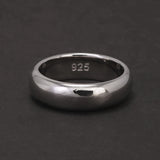 925 Sterling Silver Simple Flat Plain Zircon Wedding Band for Men Women Couple‘s Lovers Engagement Ring Jewelry Clearance Sale