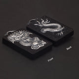Natural Sandalwood 990 Pure Silver Large Dragon Pendant for Men Vintage Good Wealth Amulet Body Protection Male Jewelry