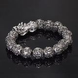 Sanskrit Six Words Engraved Buddha Bracelet OM Mala Beads Bracelets For Men And Women Mantra Prayer Buddhism Jewelry