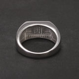 100% Sterling Silver Men Wedding Band Micro Inlaid Zircon Engagement Ring Fashion Eternity Promise Ring Luxury Designer Jewelry