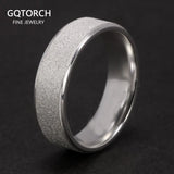 Real Pure 925 Sterling Silver Rings for Women and Men Rough Surfaced Shinning Simple Couple Ring Wedding Band for Lovers