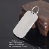 Soild 999 Sterling Silver Jewelry Metal Stamping Blanks Smooth Simple Tag Pendant For Men And Women Cool Male Jewellery