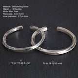 999 Sterling Silver Mobius Twisted Cuff Bracelets & Bangles For Men And Women Vintage Handcrafted Viking Jewelry