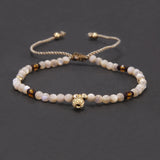 Handmade Natural Stone Small Beaded Bracelet for Women Men Adjustable Bohemia Delicate Daily Wristband Jewelry Clearance Sale