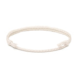 3pcs/set 925 Sterling Silver Stackable Bracelet Hollow Woven Bangle Knot Rope Fashion Simple Classic Jewelry Gift for Men