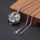 Real 925 Sterling Silver Verbena Elena Necklace Pendant Jewelry Retro Setting Zircon Gemstone Girlfriend Gift