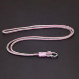 3mm Braided Cotton Cord Chain Men Women 925 Sterling Silver Clasp Hollow Round-shaped Rope Necklace Jewelry Accessories - GQTORCH Jewelry