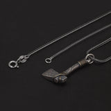 925 Sterling Silver Nordic Viking Axe Pendant Necklace Antiqued Retro Punk Celtic Trendy Male Boy Amulet Jewelry Gifts