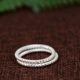 S925 Silver Jewelry Plain Silver Craft Ring Women's Fashion Twist Fresh Silver Ring