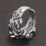 925 Silver Jewelry Certified Original Open Ring Animal Lion Rings Punk Style Men Jewelry