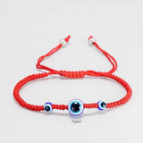 Hand Braided Lucky Red String Charm Bracelet Women Men Blue Evil Eye Round Beads Bracelet NAZAR BONCUK Friendship Jewelry - GQTORCH Jewelry