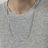 60/65cm Genuine 925 Sterling Silver Square Snake Bone Chain Necklace for Men Women Vintage Trendy Hiphop Jewelry Wholesale