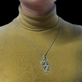 Real 925 Sterling Silver Flame Dragon Pendant Necklace Men Retro Punk Rock Fine Jewelry