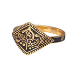 Game Dark Souls Series Ring of Favor Real 925 Sterling Silver with Retro Gold Plated for Men Women Fans Cosplay Jewelry - GQTORCH Jewelry