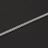 3mm 925 Sterling Silver Bolo 3mm Round Mesh Popcorn Chain Bracelet Men Women Lightweight Fashion Wristband Daily Jewelry