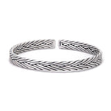4pcs/set 999 Pure Silver Handmade Braided Cuff Bangle Knots Thread Rope Multi-layer Combination Bracelet Vintage Boho Jewelry