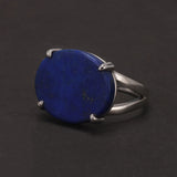 Vintage 925 Sterling Silver Oval Flat Agate Signet Ring Men Natural Lapis Lazuli Onyx Stone Turkish Ring Retro Luxury Jewelry