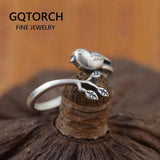 Guarantee 100% 925 Sterling Silver Rings For Women Vintage Bird Rings Opening Adjustable Jewellery Anelli Donna - GQTORCH Jewelry