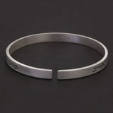 5mm 999 Pure Silver Simple Retro Ear of Wheat Open Cuff Bracelet for Women Men Stylish Vintage Matt Bangle Party Jewelry Gift