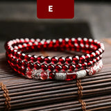 Wine Red Garnet Bracelets For Women Natural Gemstone 925 Sterling Silver Jewelry Fox Gourd Pixiu Snowflake Charm Best Gift Girls