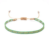 Bohemia Style Waterproof Surfer Bracelet Handmade Woven Cotton Rope Ethnic Daily Wear Wristband Trendy Jewelry Accessories