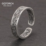 Real 925 Sterling Silver Vintage Plant Pattern Carved Earrings Ring Bracelets Bangles Set For Women Fine Jewelry