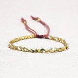 Handmade Tibetan Copper Bead Lucky Rope Bracelet & Bangles Adjustable String For Men And Women Wax Thread Bracelets - GQTORCH Jewelry