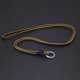 3mm Braided Cotton Cord Chain Men Women 925 Sterling Silver Clasp Hollow Round-shaped Rope Necklace Jewelry Accessories - GQTORCH Jewelry
